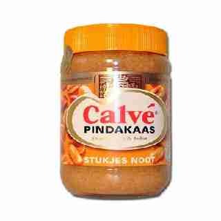3 X Calvé Pindakaas met stukjes noot - Erdnußbutter mit stückchen Nuß - 650g