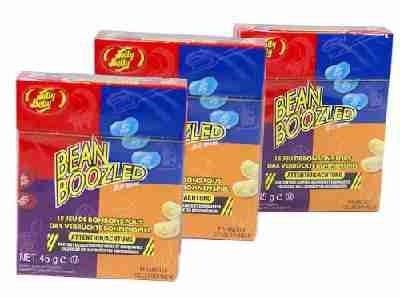 3x Bean Boozled Flip Top Box, Nachfüllpackung für das verrückte Bohnenspiel