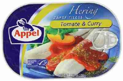 Appel Heringsfilet Tomate & Curry, 10er Pack (10 x 200 g Dose)