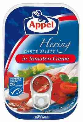 Appel Heringsfilets Tomaten-Creme, 12er Pack (12 x 100 g Dose)