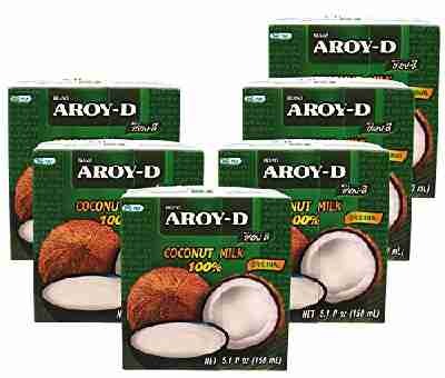 Aroy-D Kokosnussmilch, 6er Pack (6 x 150 ml)