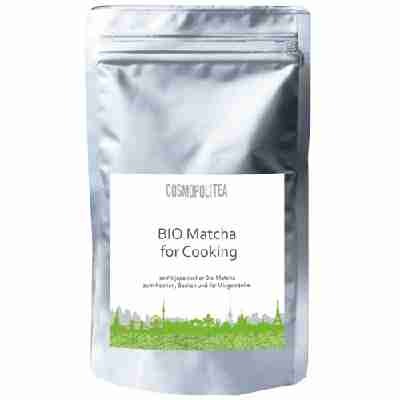 BIO-Matcha for Cooking, 100g - (Original japanischer Grüntee, kbA) Ideal zum Kochen, Backen für grüne Smoothies und Mixgetränke, auch vegan, vegetarisch im wiederverschließbaren Beutel