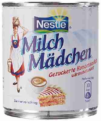 Bärenmarke Nestle Milchmädchen gezuckert Kondensmilch, 12er Pack (12 x 400 g Dose)