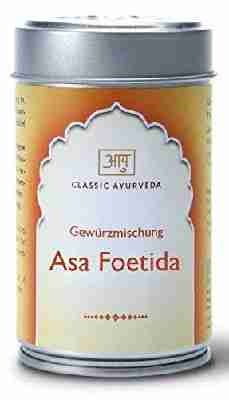Classic Ayurveda - Asaföetida, gemahlen - Gewürzmischung in Aromaschutzdose, 1er Pack (1 x 70g)