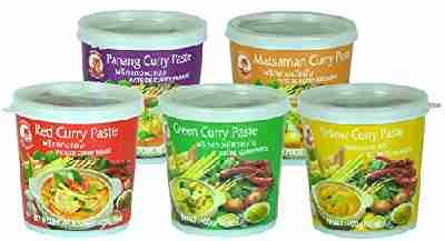 Cock Brand - Probierset Currypasten - 5er Pack (5 x 400g) - 5 Sorten, je 1 Dose