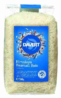 Davert Himalaya Basmati Reis weiß, 4er Pack (4 x 500 g) - Bio