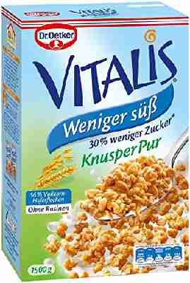 Dr. Oetker Vitalis Weniger Süß Knusper Pur, 2er Pack (2 x 1.5 kg)