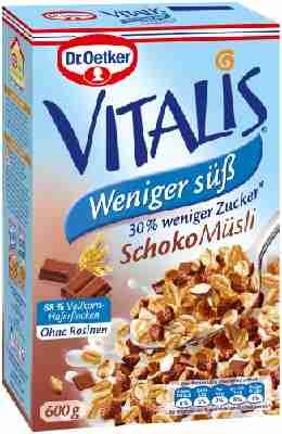 Dr. Oetker Vitalis Weniger süß Schoko Müsli, 5er Pack (5 x 600 g)