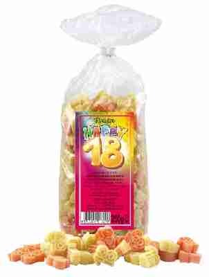 Geburtstags- Nudeln "Pasta "Happy 18"