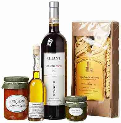 Geschenkset Tavola Italiano Piemonteser Feinkost und Chianti (1 x 0.75 l)