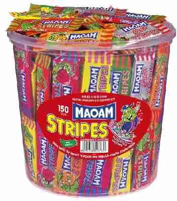 Haribo Maoam Stripes, Dose, 150 Stück, 1050g
