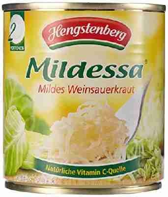 Hengstenberg Mildessa Weinsauerkraut 2 Portionen, 15er Pack (15 x 314 ml Dose)