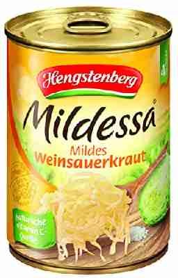 Hengstenberg Mildessa Weinsauerkraut 4 Portionen, 12er Pack (12 x 580 ml Dose)