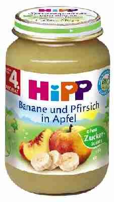 Hipp Banane und Pfirsich in Apfel, 6-er Pack (6 x 190 g)