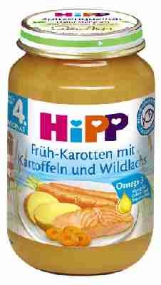 Hipp Früh-Karotten mit Kartoffeln und Wildlachs, 6er Pack (6 x 190 g)