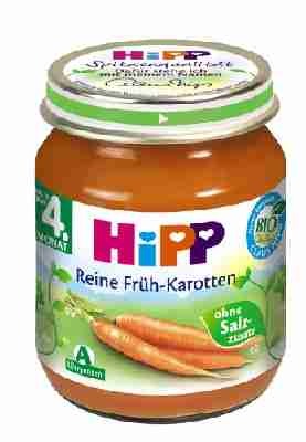 Hipp Reine Früh-Karotten, 6-er Pack (6 x 125 g) - Bio