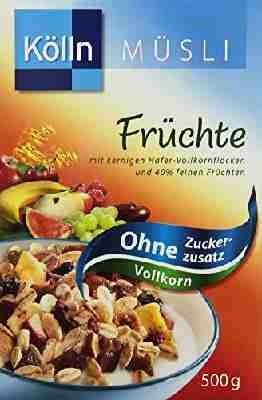 Kölln Müsli Früchte ohne Zuckerzusatz, 7er Pack (7 x 500 g)