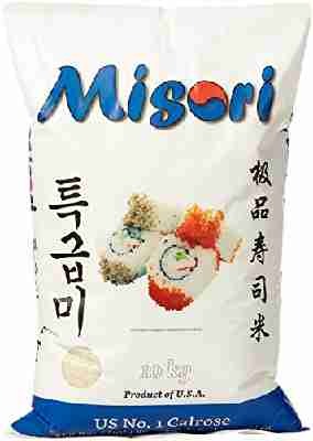MISORI Calrose Reis / Sushi Reis; Premium Qualität, 1er Pack (1 x 10 kg Packung)