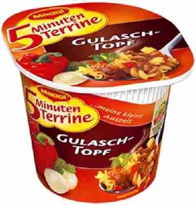 Maggi 5 Minuten-Terrine Gulaschtopf, 8er Pack (8 x 61 g)