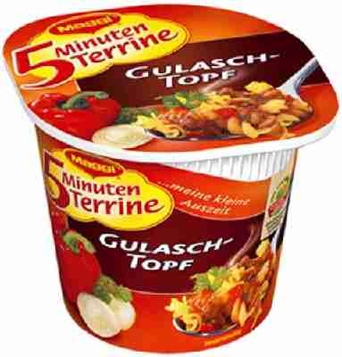 Maggi 5 Minuten-Terrine Gulaschtopf, 8er Pack (8 x 61 g)
