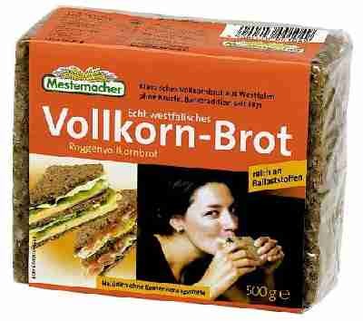 Mestemacher Vollkornbrot,Westfälisch, 6er Pack (6 x 500 g Packung)