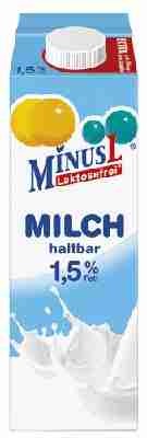 MinusL H-Milch 1.5% laktosefrei, 10er Pack (10 x 1 l)