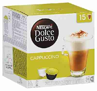 Nescafé Dolce Gusto Vorratsbox Cappuccino, 3x30 Kapseln Milch & Kaffee, 3er Pack (90 Kapseln)