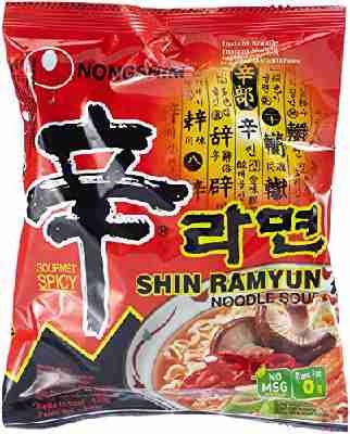 Nong Shim Instantnudeln Shin Ramyun, sehr scharf, 20er Pack (20 x 120 g Packung)