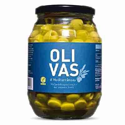OLIVAS Mediterráneas / 600 g (Glas) * der praktische Snack mit Sardellengeschmack