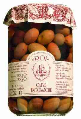 Olio Roi Olive taggiasche in salamoia / Taggiasca-Oliven in Salzlake 290 gr. /ATG 190 gr.
