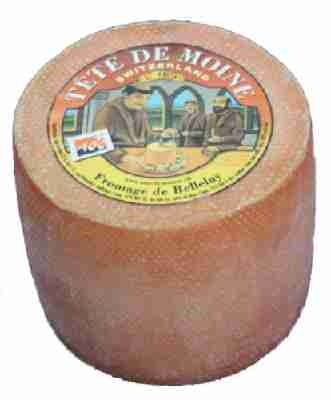Original AOC Tete de Moine Schweizer Mönchkopf Käse Ganzer Laib ca. 900 g