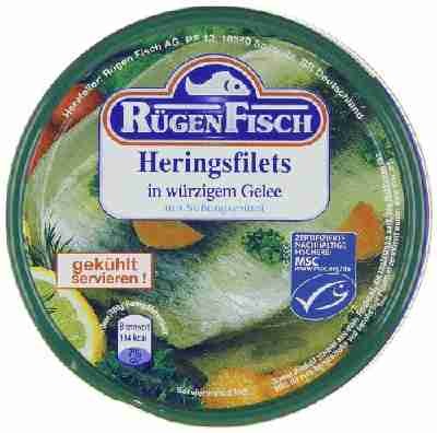 Rügenkrone Rügenfisch Heringsfilet in Gelee, 12er Pack (12 x 200 g Dose)