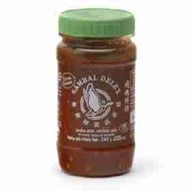 Sambal Oelek (Würzpaste aus Chilis) mit extra Knoblauch 245g