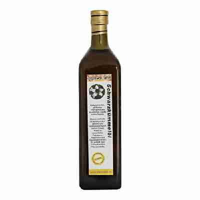 Schwarzkümmelöl 1000ml gefiltert in Glasflasche *** mühlenfrisch direkt vom Hersteller Kräuterland Natur-Ölmühle *** 100% naturrein ***