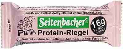 Seitenbacher Pink Protein Riegel mit echten Erdbeeren, 6er Pack (6 x 60 g Beutel)