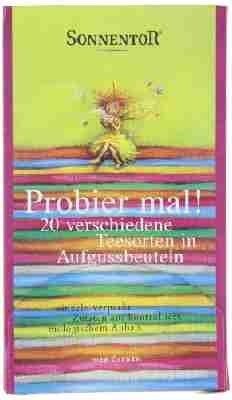 Sonnentor Tee-Probier Mal! Aufgussbeutel, 1er Pack (1 x 31,5 g) - Bio