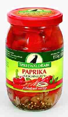 Spreewälder Paprika geschnitten (370 ml Glas)