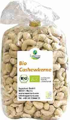 Superkost Bio Cashewkerne Roh Ganz, 1er Pack (1 x 500 g)