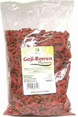 Superkost Premium Goji Beeren, getrocknet, Rückstandskontrolliert, Extra groß, 1er Pack (1 x 0.5 kg)