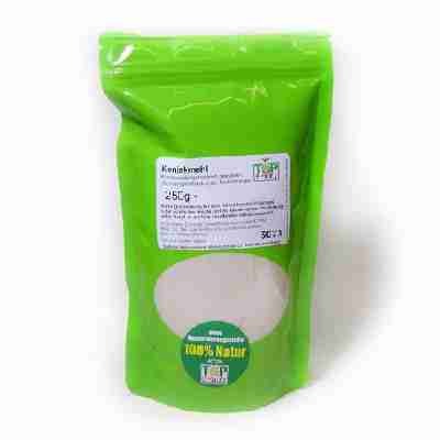 Topfruits Konjakmehl Glucomannan (Extrakt), 250g, hohe Quellfähigkeit / Viskosität 36000 cps - Konjakwurzel getrocknet, gemahlen (Amorphophallus konjac, Teufelszunge)