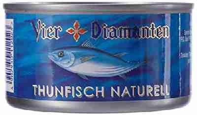 Vier Diamanten Thunfischfilets Naturell - FQSP, 4er Pack (4 x 195 g)
