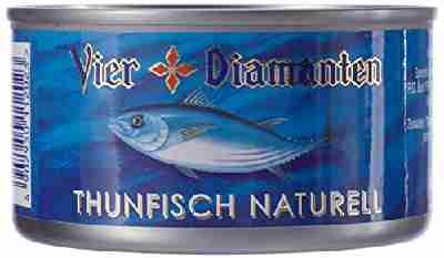 Vier Diamanten Thunfischfilets Naturell - FQSP, 4er Pack (4 x 195 g)