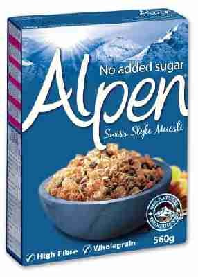Weetabix Alpen Müsli ohne Zucker, 10 Packungen