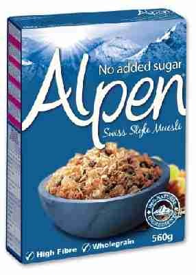Weetabix Alpen Müsli ohne Zucker, 10 Packungen
