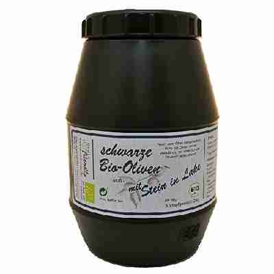 direct&friendly Bio Oliven schwarz mit Stein in Lake Kalamata im 2 kg Kanister