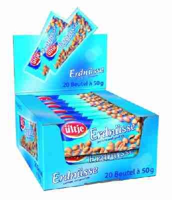 ültje Erdnüsse geröstet und gesalzen, 20er Pack (20 x 50 g)