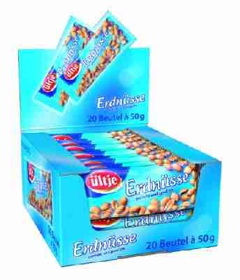 ültje Erdnüsse geröstet und gesalzen, 20er Pack (20 x 50 g)